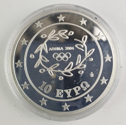 Ελλάδα - 10 Ευρώ 2004, Λαμπαδηδρομία Ολυμπιακών Αγώνων - Ασία, Ασημένιο